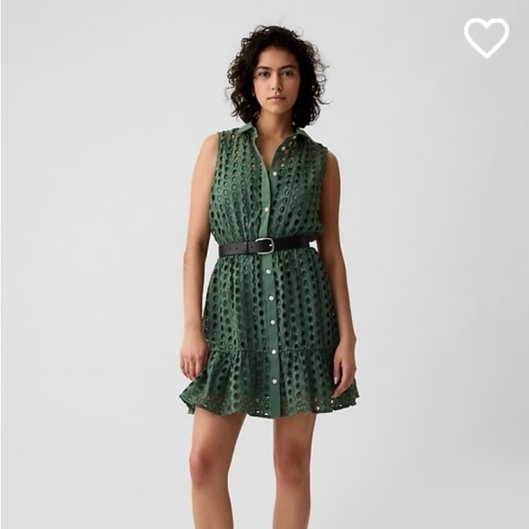 Gap Eyelet Tiered Mini Dress - Picture 1 of 6